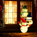 5 FT Stacked Snowman Lighted Christmas Decoration with 110 LED Lights