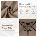 5 Foot Square Patio Market Umbrella with 4 Ribs