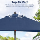 5 Foot Square Patio Market Umbrella with 4 Ribs