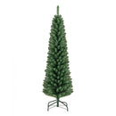 5/6/7/8 Feet Pencil Christmas Tree with 295/392/523/671 Memory Wire Branch Tips and Upgraded Metal Stand