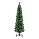 5/6/7/8 Feet Pencil Christmas Tree with 295/392/523/671 Memory Wire Branch Tips and Upgraded Metal Stand