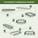 Decorative Metal Garden Fence 5-Pack or 10-Pack No-Dig