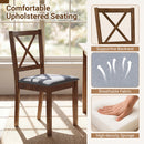 5-Piece Dining Set with Rectangular Table & Fabric Chairs