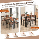 5 Piece Dining Table Set Industrial Style Kitchen Table and Chairs for 4