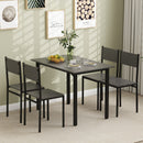 5 Piece Dining Table Set Industrial Style Kitchen Table and Chairs for 4