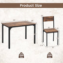 5 Piece Dining Table Set Industrial Style Kitchen Table and Chairs for 4