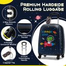 5 Piece Kids Luggage Set with Backpack Neck Pillow Name Tag Lunch Bag-Dark Blue