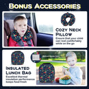 5 Piece Kids Luggage Set with Backpack Neck Pillow Name Tag Lunch Bag-Dark Blue