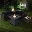 5 Piece Patio Furniture Set with 50000 BTU Propane Fire Pit Table