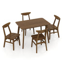 5-Piece Solid Wood Dining Table Set for Small Space