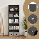 5-Shelf Storage Bookcase Modern Multi-Functional Display Cabinet
