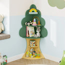 5-Tier Children Book Display Rack with Anti-toppling System-Green