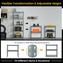 5-Tier Heavy Duty Wire Storage Racks with Anti-slip Foot Pad