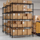 5-Tier Metal Storage Shelving Unit Set of 2 Adjustable Utility Shelf with V-Shaped Wire Rack-Black