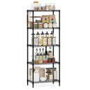 5-Tier Metal Storage Shelving Unit with V-Shaped Wire Rack and 750 LBS Capacity-Black