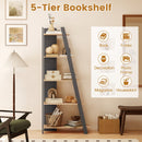 5-Tier Vertical Bookshelf for Small Spaces, 79" Tall