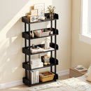 5-Tier Open Bookcase with Industrial Storage Unit
