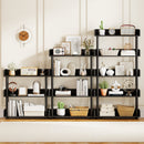 5-Tier Open Bookcase with Industrial Storage Unit