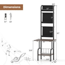 5-Tier Record Player Stand with Vinyl Display Shelf and Record Holder