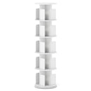 5-Tier Rotating Bookshelf 360° Display Rack with Dividers and Anti-falling Baffles