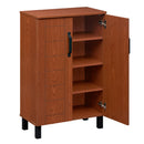 5-Tier Shoe Storage Cabinet Freestanding Wooden Shoe Rack Organizer