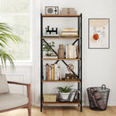 5-Tier Bookshelf with Heavy-Duty Metal Frame