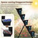 5-Tier Vertical Raised Garden Bed with Drainage Holes for Patio