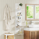 5-Tier Wall Mounted Shelf Unit with Wood Grain