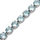 31.08 Carat Genuine Blue Topaz .925 Sterling Silver Bracelet