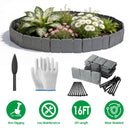Plastic Landscape Edging 16FT Cobblestone Garden Border Kit