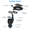 4-in-1 Car Cup Holder Tray Food Table Phone Holder Car Expander Detachable 360 Degree Rotatable Car Desk