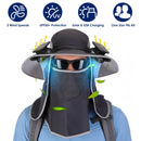 Solar Fan Hat with UPF50+ Sun Protection & Neck Flap