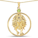 0.24 Carat Genuine Peridot .925 Sterling Silver Pendant