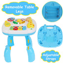 Toddler Musical Learning Table Educational Baby Toys Musical Activity Table Learning Center for 6+ Months Boys Girls Gift