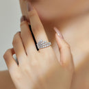 Sterling Silver Zircon Fashion Ring