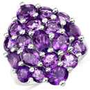 5.44 Carat Genuine Amethyst .925 Sterling Silver Ring