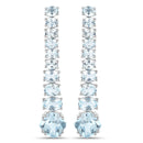18K White Gold Plated 8.52 Carat Genuine Blue Topaz .925 Sterling Silver Earrings
