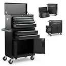 6-Drawer Rolling Tool Storage Chest Cabinet with Universal Wheels and Hooks