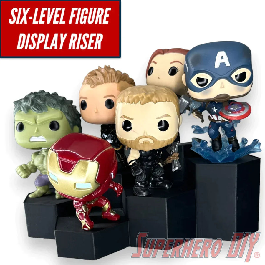 6-Level Hexagon Display Riser for Collectibles