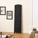 6-Panel Room Divider 5.6 FT Tall Folding Privacy Screen with Hand-woven Texture