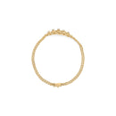 10K Yellow Gold 1/4 Cttw Round-Cut Diamond Basket Weave Rope Chain Style 7" Bracelet (H-I Color, I1-I2 Clarity)