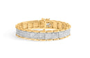10K Yellow Gold 5.00 Cttw Round-Cut Diamond Link 7" Bracelet (J-K Color, I1-I2 Clarity)