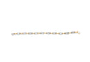 14K Two-Tone Gold 1.00 Cttw Princess-Cut Diamond Chain Link 7" Bracelet (H-I Color, SI1-SI2 Clarity)