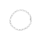 14K White Gold 1.0 Cttw Invisible Set Princess Diamond Alternating Link Tennis Bracelet (I-J Color, I1-I2 Clarity) - 7.25"