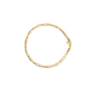 14K Yellow Gold 1.00 Cttw Baguette Diamond Channel Link Bracelet