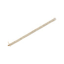 14K Yellow Gold 5.0 Cttw Invisible Set Princess-cut Diamond Buckle Link Tennis Bracelet (H-I Color, SI2-I1 Clarity) - Size 7.25"