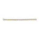 14K Yellow Gold 5.50 Cttw Round and Baguette Diamond Link Bracelet