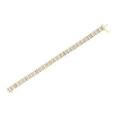 14K Yellow Gold 5.50 Cttw Round and Baguette Diamond Link Bracelet