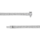 14K White Gold 4 3/8 Cttw Alternating Invisible Set Princess and Baguette Diamond Tennis Bracelet (G-H Color, VS1-VS2 Clarity) - Size 7"