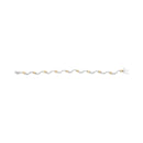 10K Two-Tone 2.00 Cttw Diamond "X" and Wave Link Bracelet (H-I Color, I1-I2 Clarity) - 7" Inches